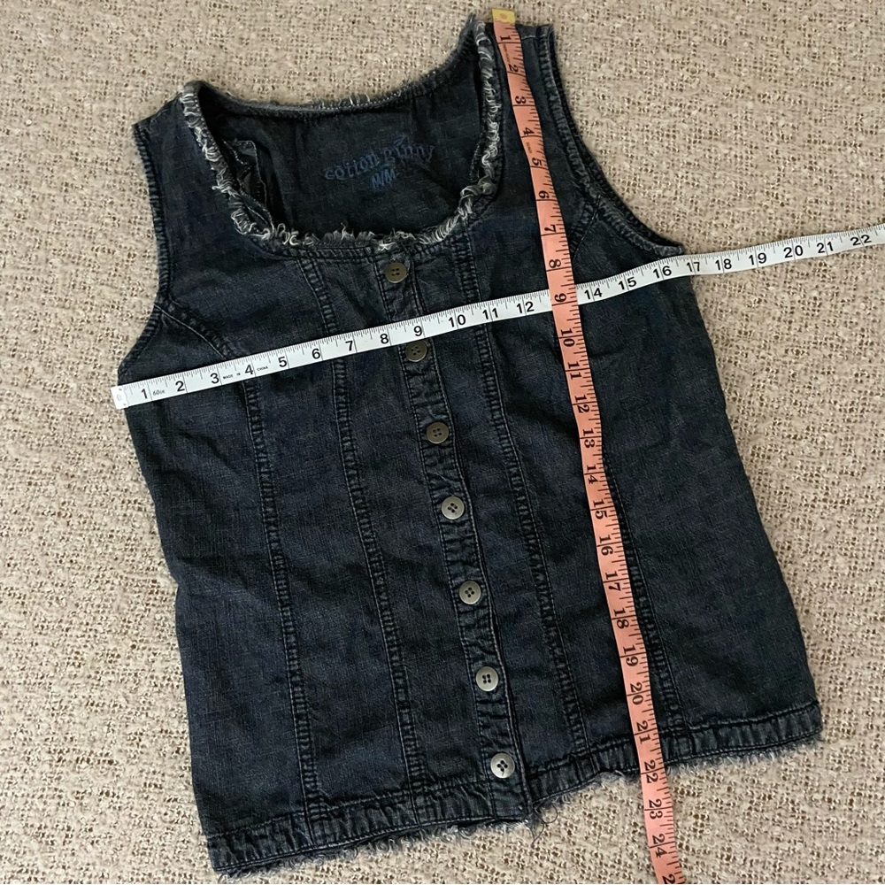 Vintage Cotton Ginny Denim Fringe Vest - Picture 7 of 7